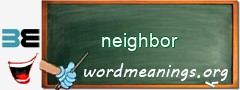 WordMeaning blackboard for neighbor